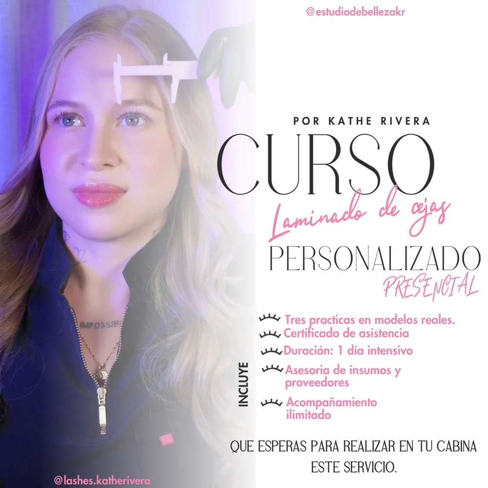 Curso presencial de laminado de cejas