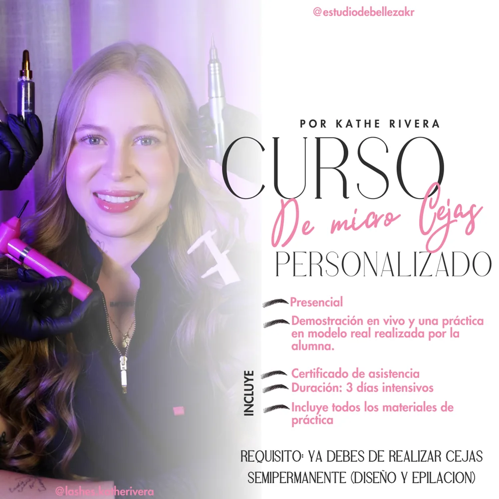 Curso de micropigmentación de cejas