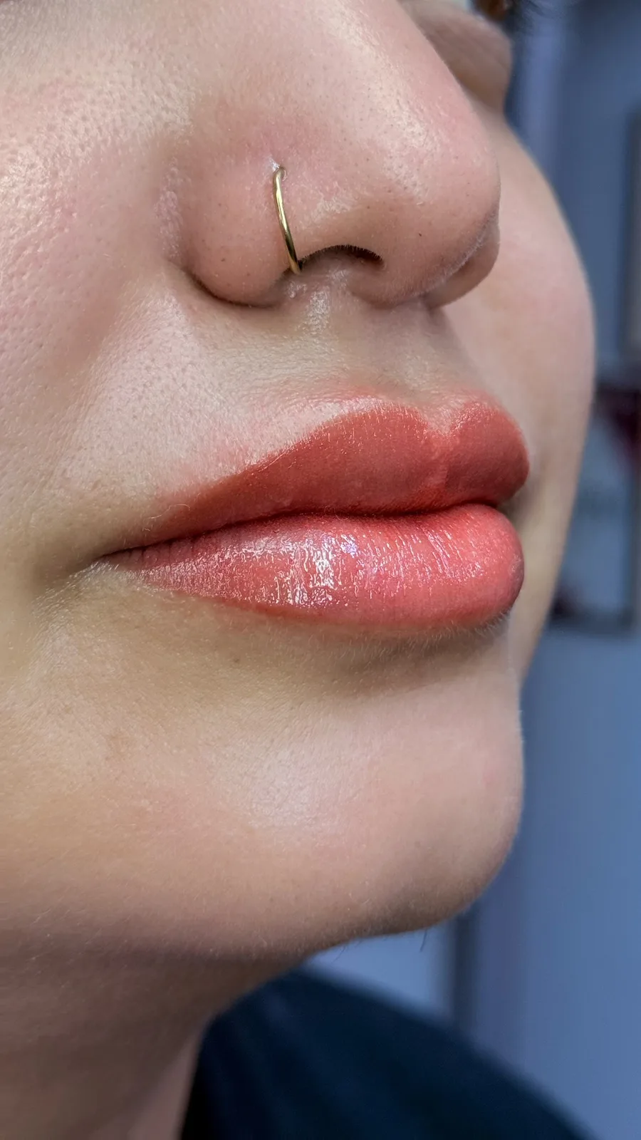 Resultado de hidratación y color en labios